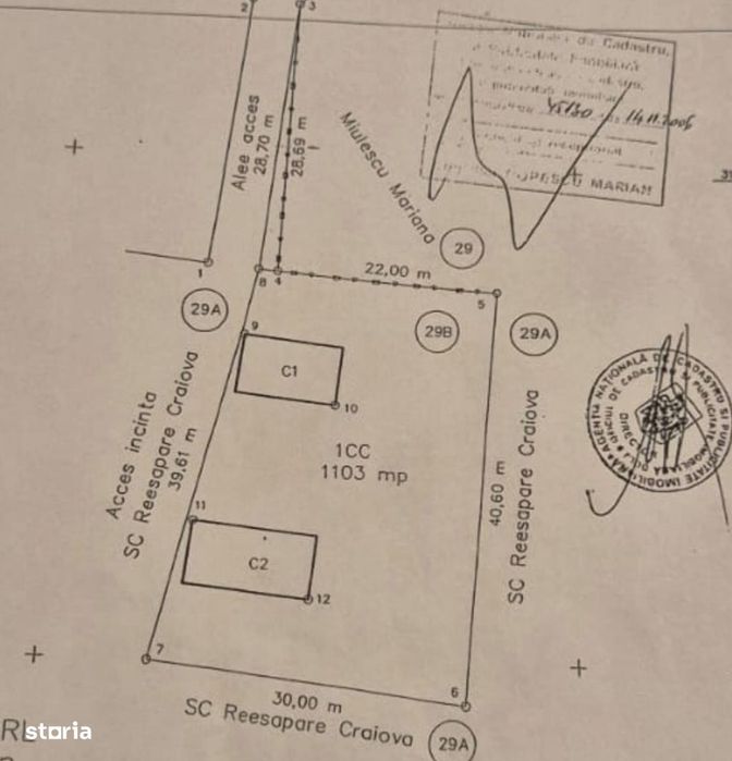 Teren intravilan industrial, 1103mp, Bariera Valcii.