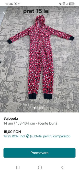 Diferite salopete si marimi