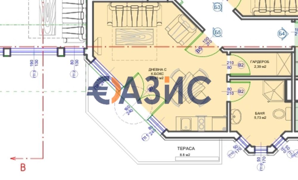 Продава се Едностаен апартамент в с. Кошарица, Област Бургас - 64 кв.м за 585 €/кв.м - Снимка #2