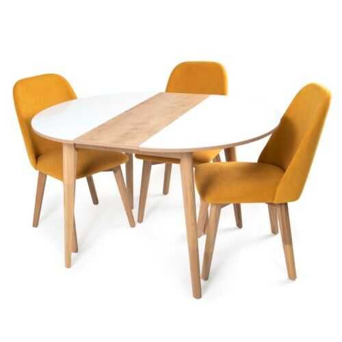 Стол из стекла и пластика