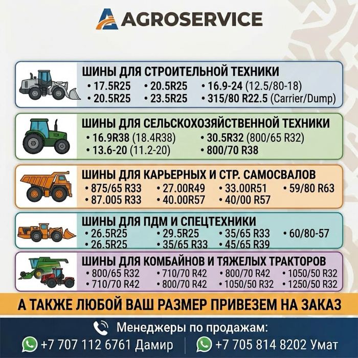 Шины на спецтехнику сельхозтехнику