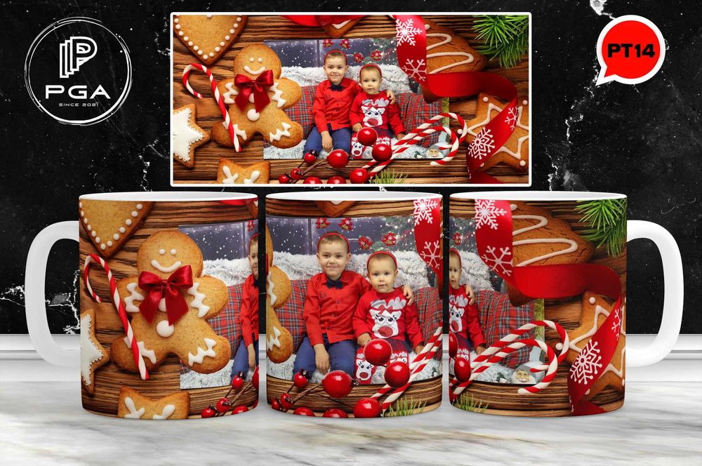 Коледни и новогодишни фото чаши