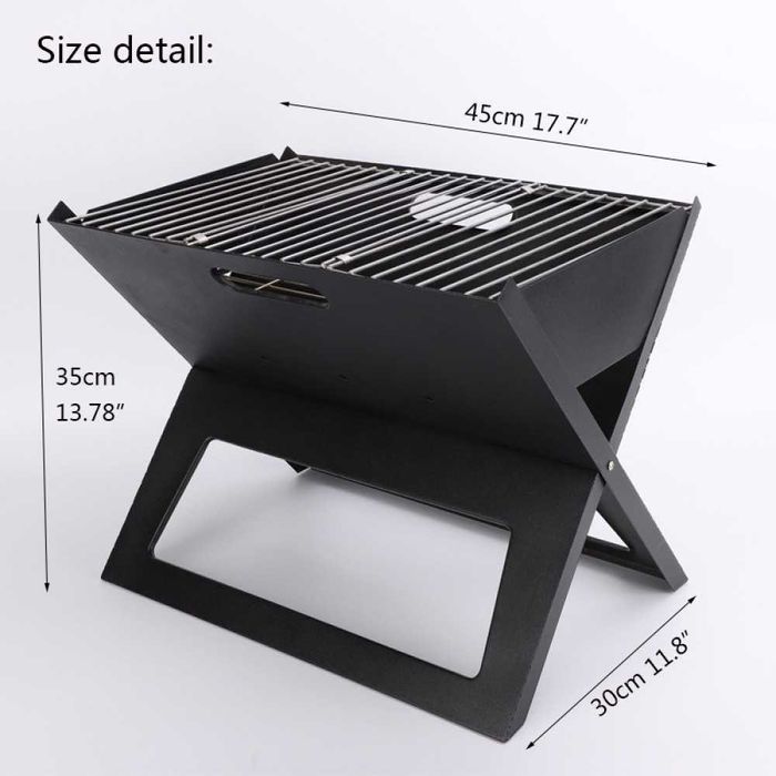 Сгъваемо барбекю за дървени въглища