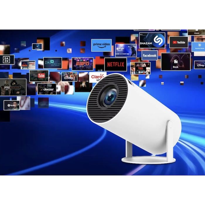 AMX100 Мини Bluetooth проектор, поддържащ 4K 1080P преносим,