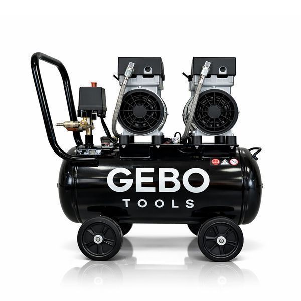 Безшумен компресор без масло 50 л gebo tools