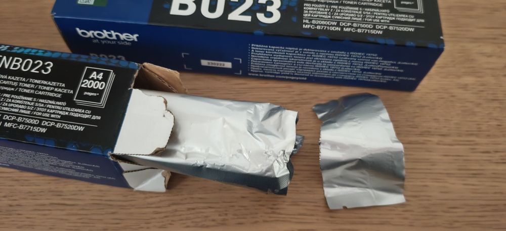 3 cartușe originale toner negru Brother TN-B023