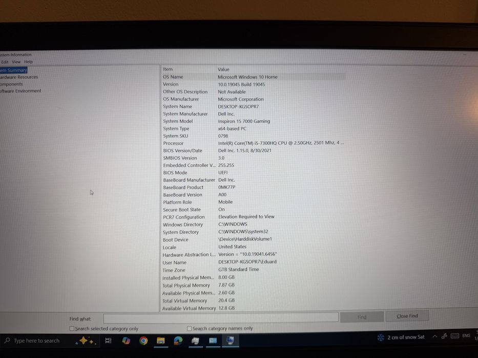 Laptop Gaming Dell Inspiron 15 7000 – i5, GTX 1050 Ti