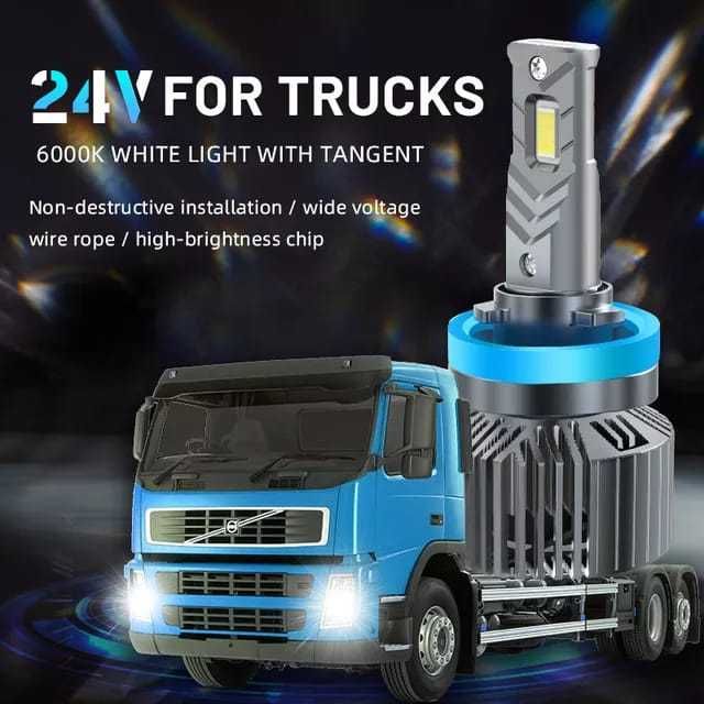 Set de 2 becuri led Xentech Light V68 H7 H1 H4 camion 24V