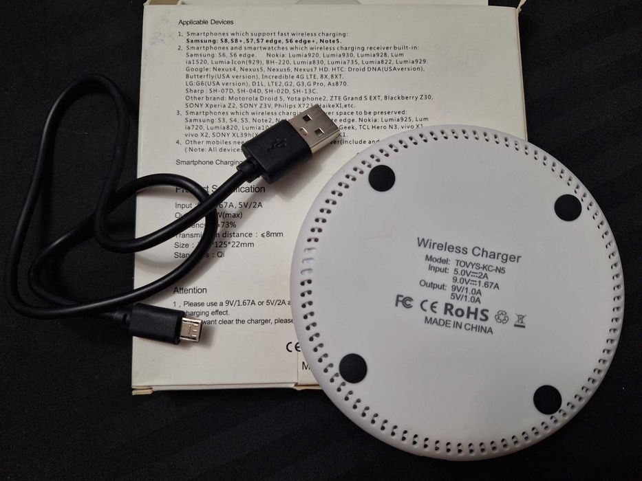 Incarcator wireless, Cablu micro USB – USB, Fast charge