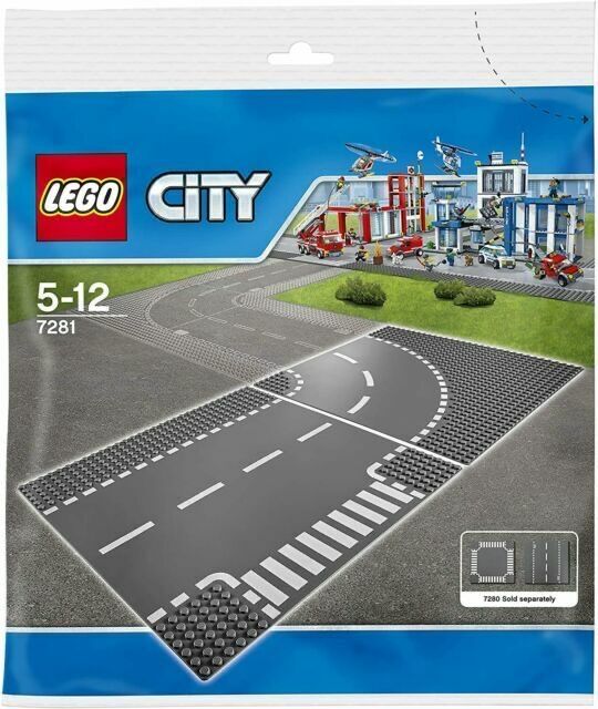 Lego City 7281 - T-Junction & Curved Road Plates (2005)