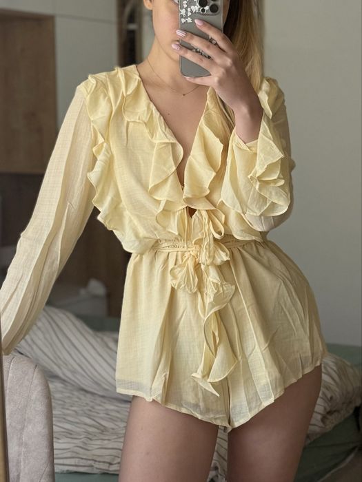 Жълт гащеризон Shein