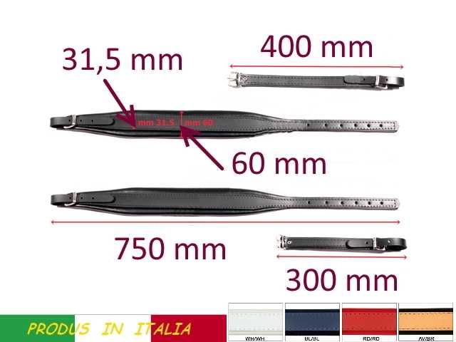 Vand set curele spate din piele acordeon latime 6 cm (Italia)