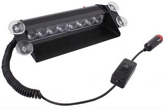 Stroboscop LED auto parbriz rosu albastru Girofar stroboscoape politie