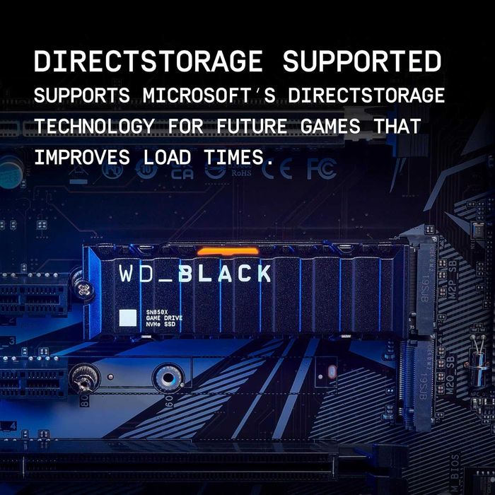 Нова Памет SSD 1TB Western Digital WD_BLACK SN850X, NVMe, M.2 (2280), скорост на четене до 7300MB/s, скорост на запис до 6300MB/s, 5 години Гаранция