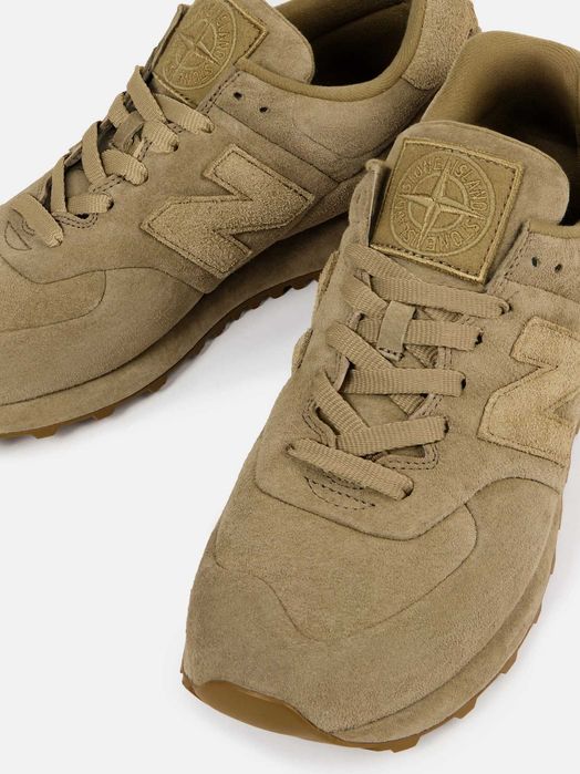 Колабарация на Stone Island и New Balance 574 Модел Ghost Цвят Тъмно Бежев Размер 42,5 Уникални маратонки за колекционери