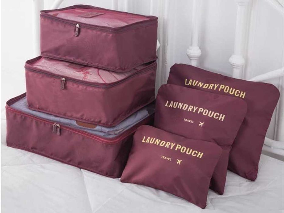 Комплект от 6 части – Органайзери за багаж за куфар в различни цветове