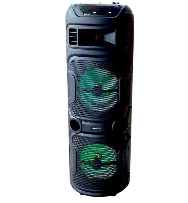 Мощна активна караоке блуту тонколона 1500W 2х8инча и микрофон