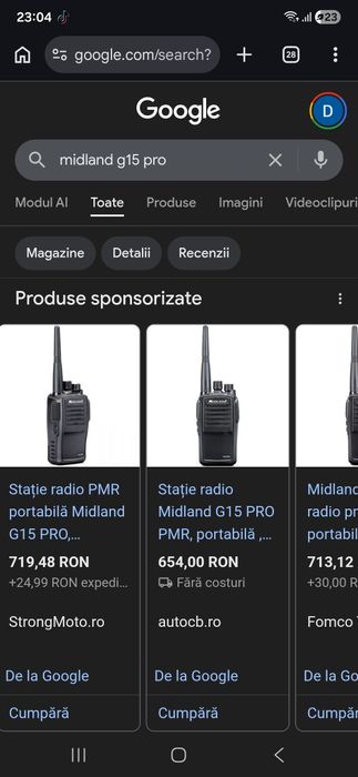 Stație radio PMR portabilă Midland G15 PRO, rezistentă la apă IP67