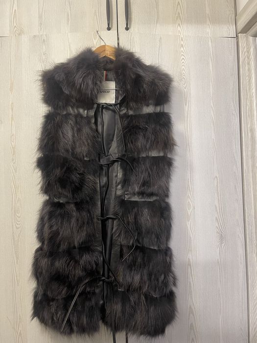 Vestă lunga din blana naturală