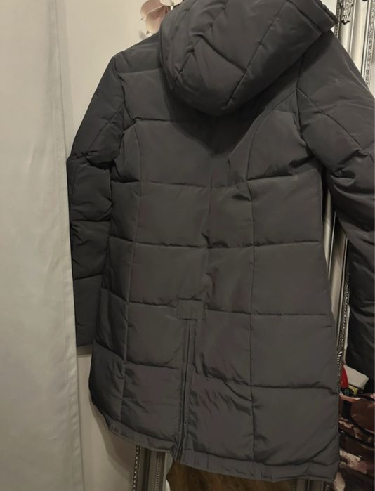 Geaca lunga de iarna, cu pene