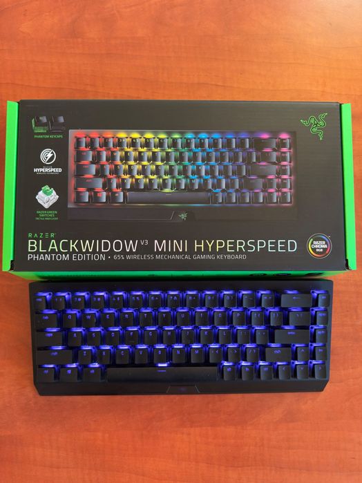 Гейминг клавиатура Razer Blackwidow V3 Mini, Hyperspeed, безжична