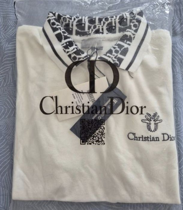Оригинална мъжка поло тениска Christian Dior -  Размер Л + ПОДАРЪК