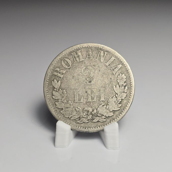 Moneda 2 lei 1873 Carol