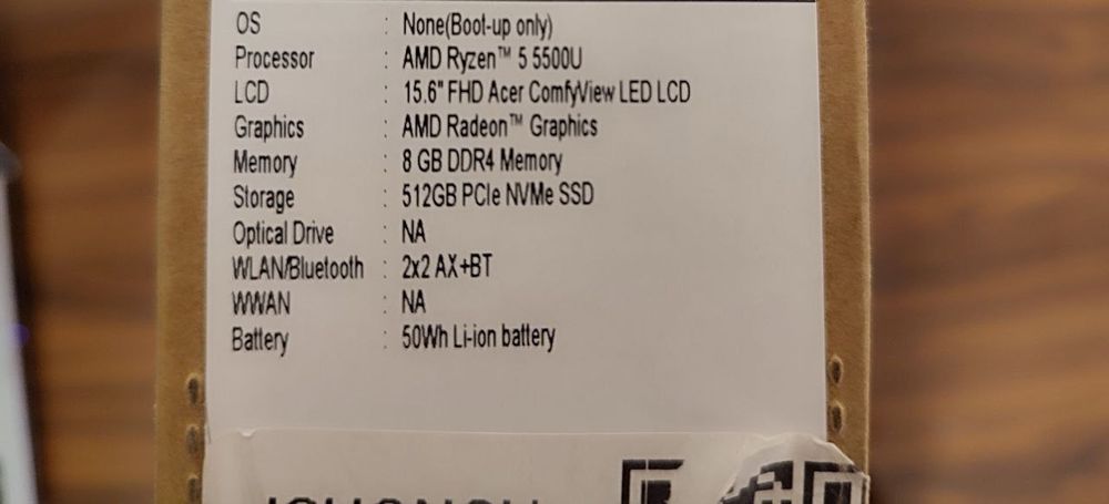 Acer aspire 3 8/512