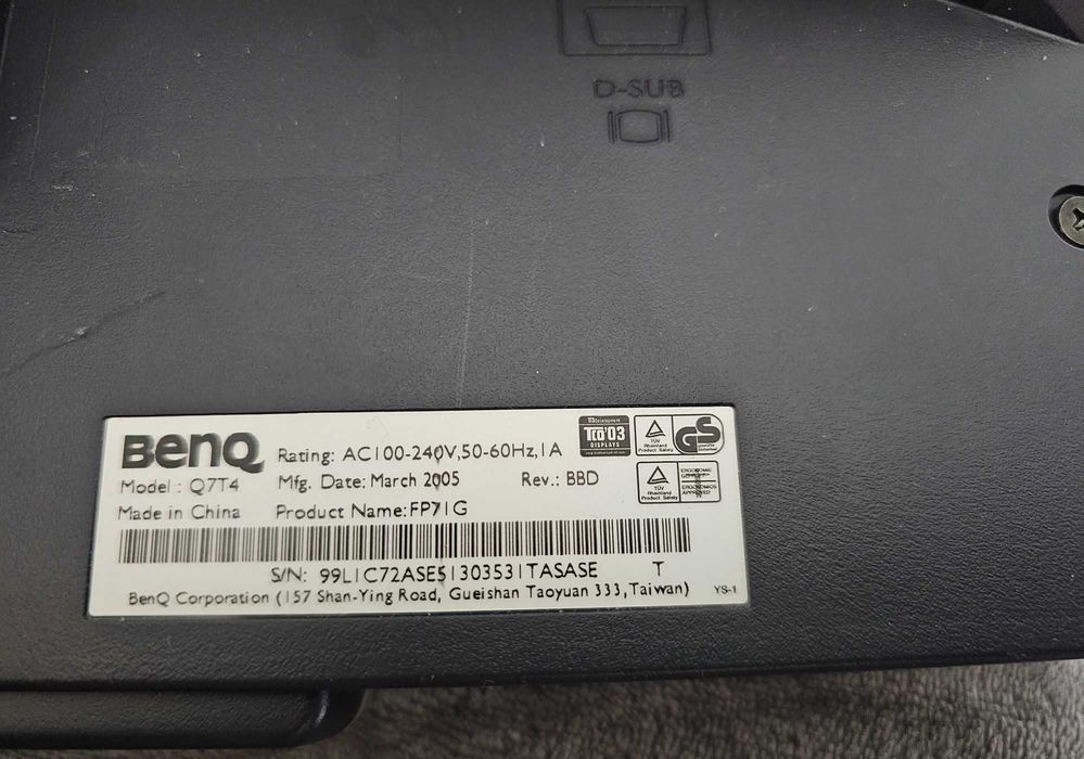 Монитор BENQ FP71G 17 инча