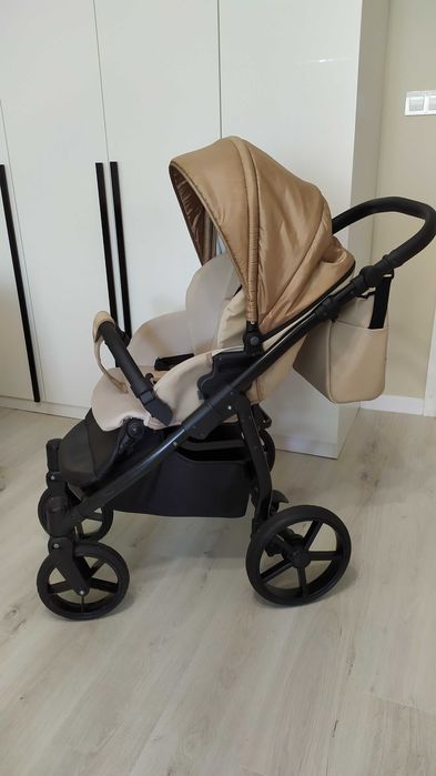 Бебешка количка 3в1 Buba Karina Light Beige / Светла Бежова