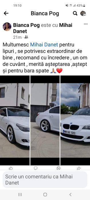 Lip prelungire bmw e60 e61 bara fata m pack  tech
