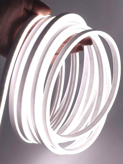 Гибкая неоновая LED лента на 220/12V (neon flex, подсветка метражная)