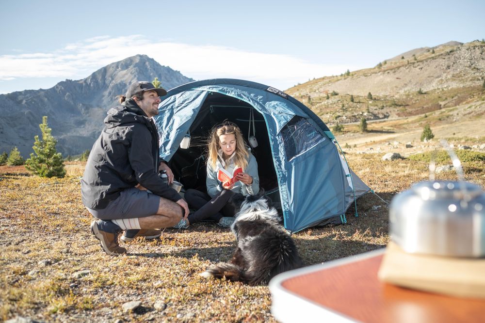 Cort de camping 3 locuri, Mh100 Xl Fresh - produs resigilat Decathlon