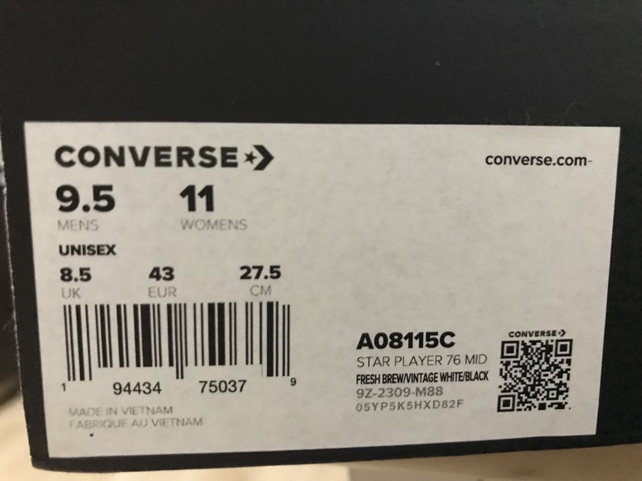 Продам Кеды Converse Star Player 76 Mid, унисекс