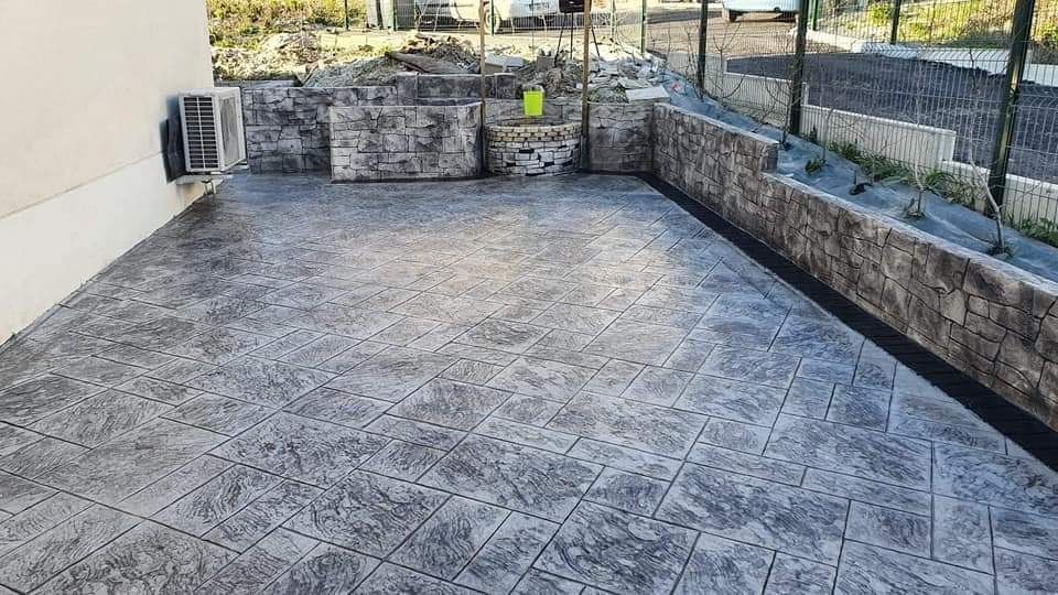 Beton amprentat și elicopterizat