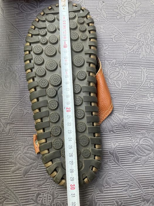 Papuci casual pentru bărbați (30 cm) din piele