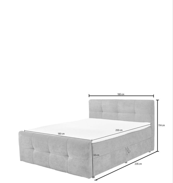 Pat boxspring cu spatii de depozitare