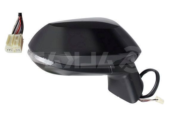 Oglinda usa exterioara Toyota Corolla, 07.20, partea Dreapta, reglare electrica; carcasa grunduita; incalzit; sticla convexa; geam cromat; cu lampa