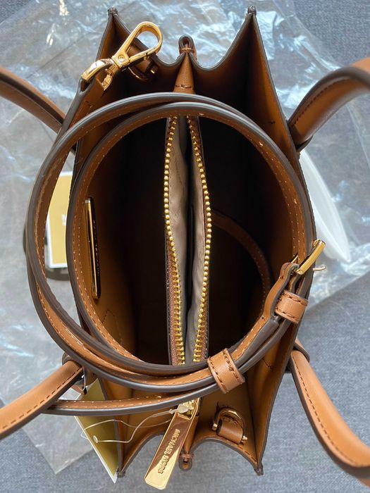 Оригинална Чанта MICHAEL KORS от кожа/брандирано платно с лого