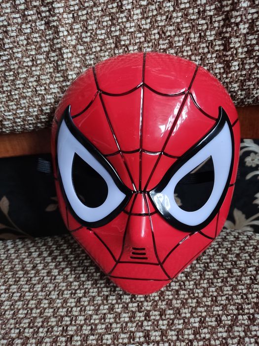 Горящая супер маска Человека паука,spider man