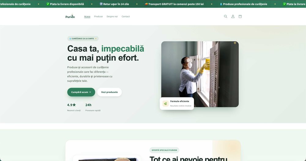 Website de Prezentare Modern sau Magazin Online – 200€