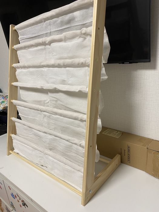 Детска дървена етажерка / рафт  за книги – библиотека, книжки Kruzzel