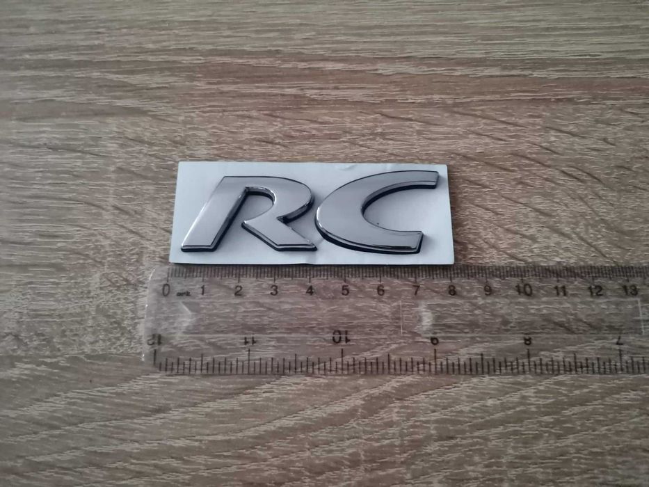 Peugeot РС Пежо RC сребриста емблема надпис