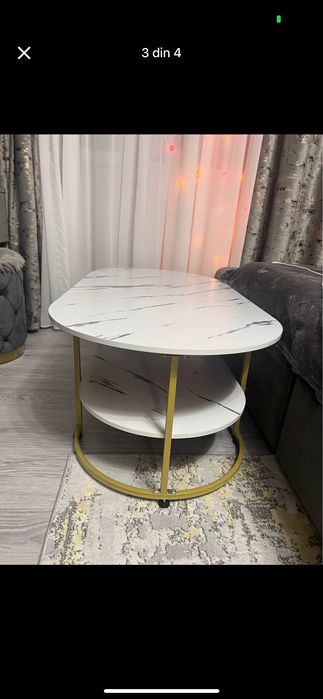 Masuta cafea draguta imita marmura