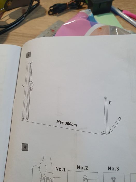 VEVOR Прибираща се странична тента за балкон тераса