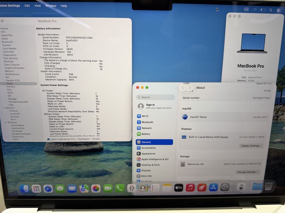 MacBook Pro 14" M1 Pro 16GB 1TB Гаранция