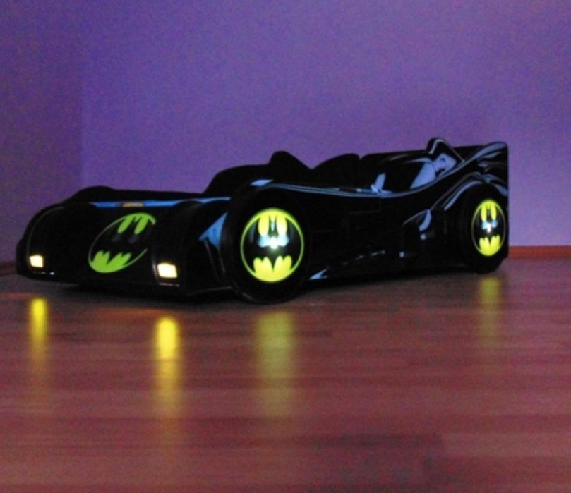 Pat masina Batmobil cu lumini 140x70, pat copii, masina, Batman