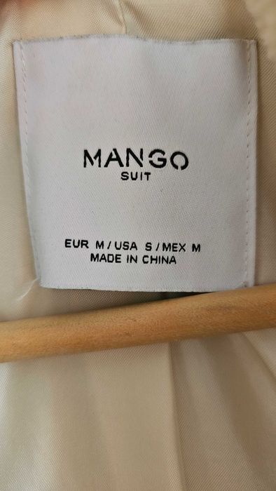 Palton blana Mango