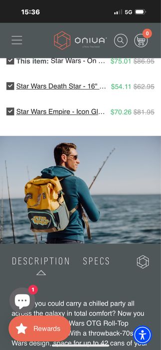 OTG раница за охлаждане с рол-топ