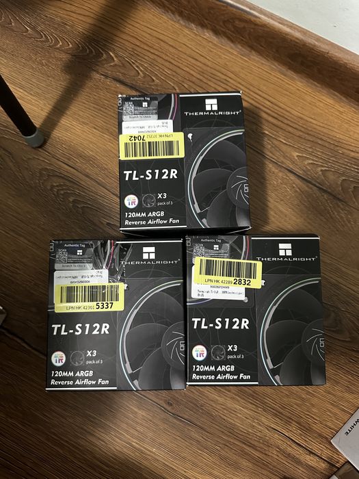 Set 3 Ventilatoare Thermalright TL-S12R Black ARGB – Performanță excelentă, stare impecabilă